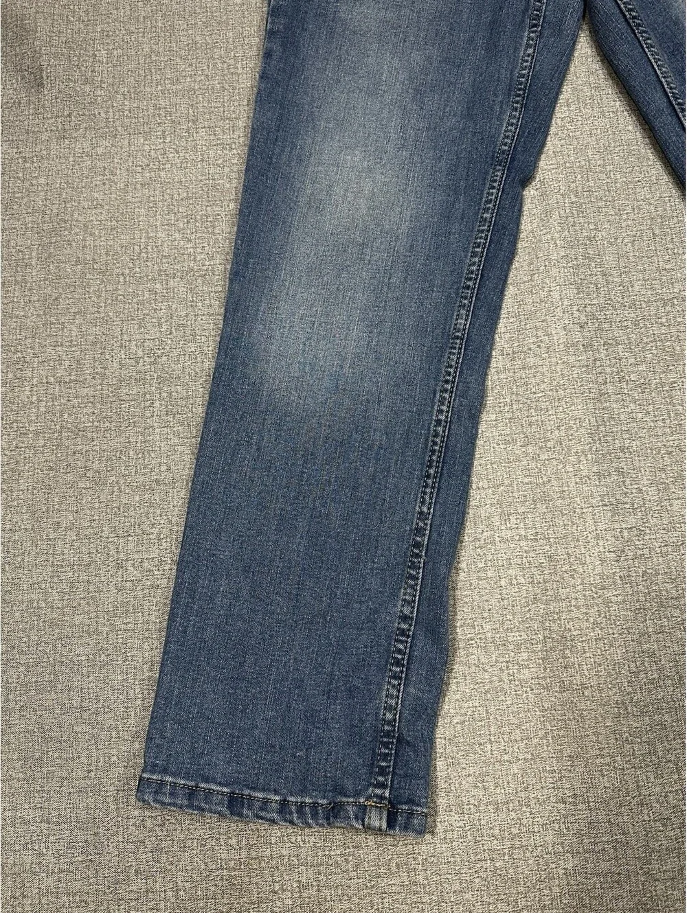 Wonder Nation Boys Jeans Size 30x25.5 Husky Straight Blue Denim Adjustable Waist